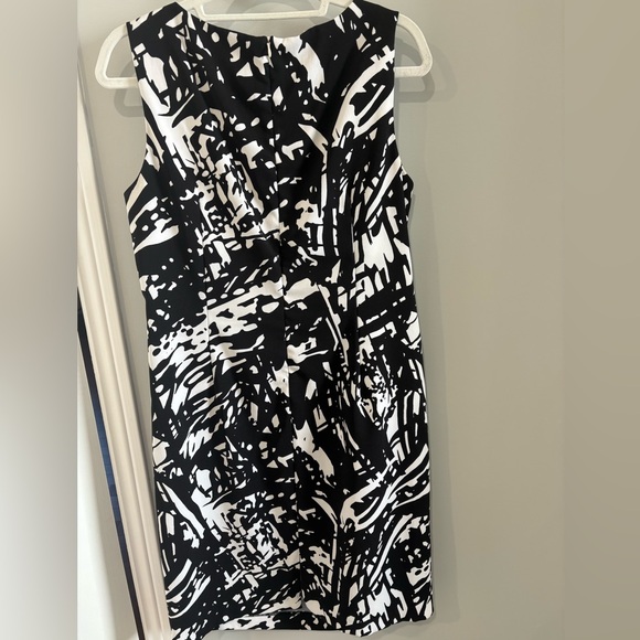 Cleo Black and White Abstract Midi Dress - Picture 2 of 4